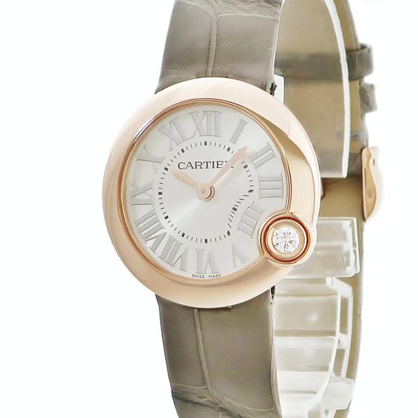 カルティエ バロン ブラン ドゥ カルティエ WGBL0005 K18PG無垢 純正ダイヤ シルバー...