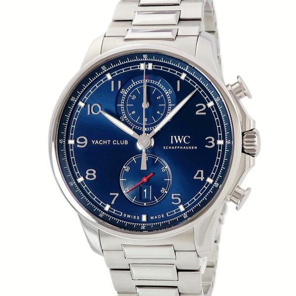 IWC ポルトギーゼ ヨットクラブ クロノグラフ IW390701 ブルー 青 デイト スモールセコ...