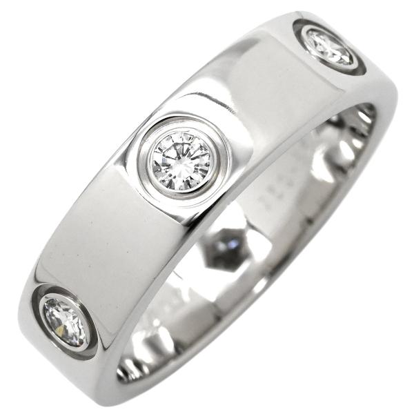 カルティエ リング 指輪 ラブリング フルダイヤ K18WG ゴールド #55(JP15) LOVE...