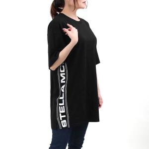 ステラマッカートニー Tシャツ 半袖 トップス レディース クルーネック ロゴT ブラック 601853 SMP85 1000 STELLA McCARTNEY｜bluekwatch