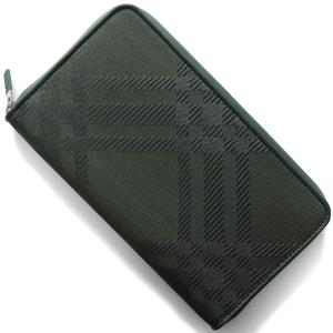 バーバリー 長財布 財布 メンズ チェックジャガード ヴァイングリーン MS ZIP WALLET LG NJ2 153058 B7325 8080738 BURBERRY｜bluekwatch