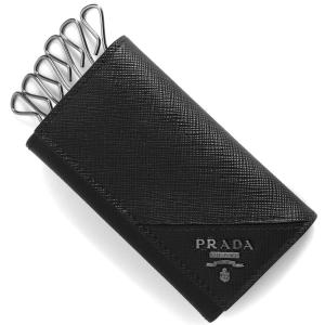 プラダ キーケース メンズ サフィアーノ メタル ブラック 2PG222 QME F0002 PRADA｜bluekwatch