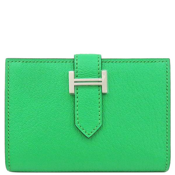 エルメス HERMES カードケース ベアン ベアン シェーブル ヴェールコミック -    【中古...