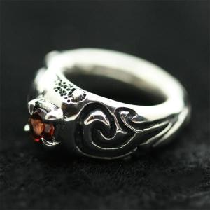 ピンキーリング シルバー 指輪 刻印 9月 誕生石 サファイア ROSE バラ