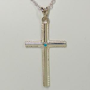 【sterling刻印】silver925 ターコイズ クロス ペンダントトップ シルバーペンダントトップ クロス ターコイズ Nmモデル 大 刻印可