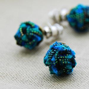 アロマピンバッジ ピンブローチ アロマオイル ディフューザー ピンバッジ ピンズ 水引 ネイビー｜bluelace