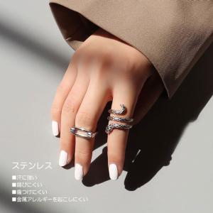 リング 指輪 スネーク 巻きつく へび ヘビ ...の詳細画像2