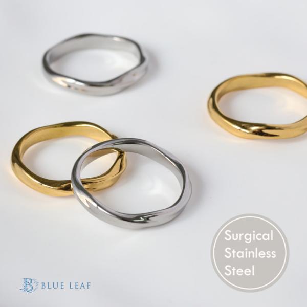 リング 指輪 3mm ねじり ねじれ ステンレスリング デザイン性のある ジュエリー 男女兼用 アク...