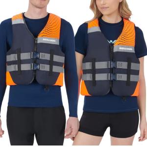 SEA-DOO　ライフベスト　モーションPFDベスト　ネイビーオレンジ（285976）男女兼用　JCI予備検査承認｜blueline-ystore