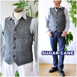 SUGAR CANE シュガーケーン SC12795 9oz. BLACK COVERT WORK VEST