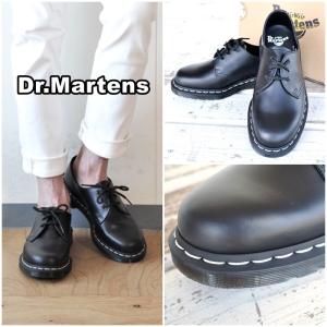 ドクターマーチン　DrMartens　３ホール　ホワイトステッチ　レザーシューズ　スムースレザー　　１４６１｜blueline