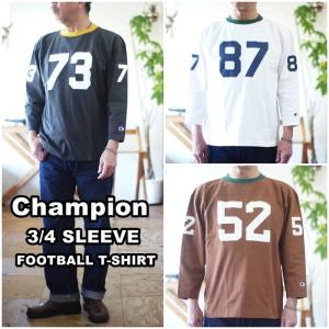 値下げ】チャンピオン 70's フットボールT 七分袖 Champion