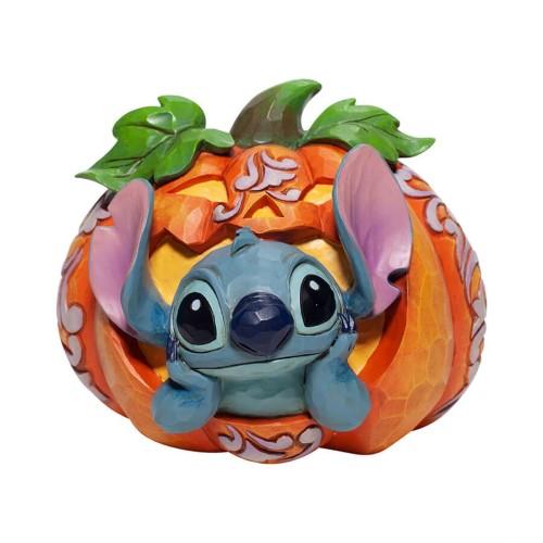 【JIM SHORE】フィギュア　 Disney Traditions −スティッチ ジャック・オ・...