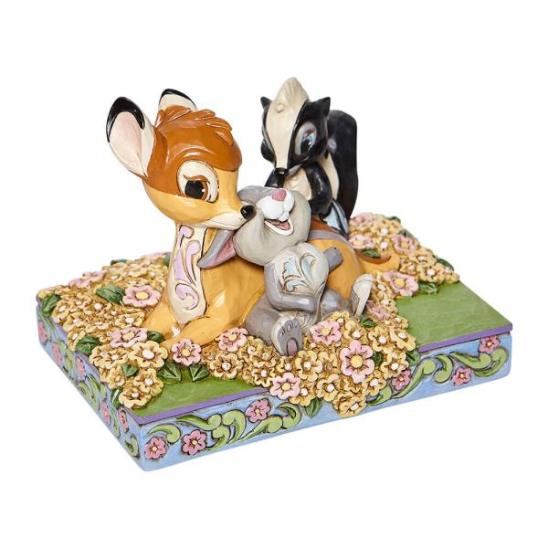 【JIM SHORE】フィギュア　 Disney Traditions −バンビ＆とんすけ&amp;フラワー...
