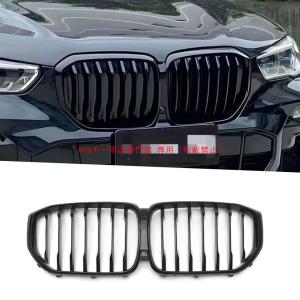 フロントグリル BMW X5 G05 2019-2022 専用 シングルライン ハイグロスブラック カスタムグリル