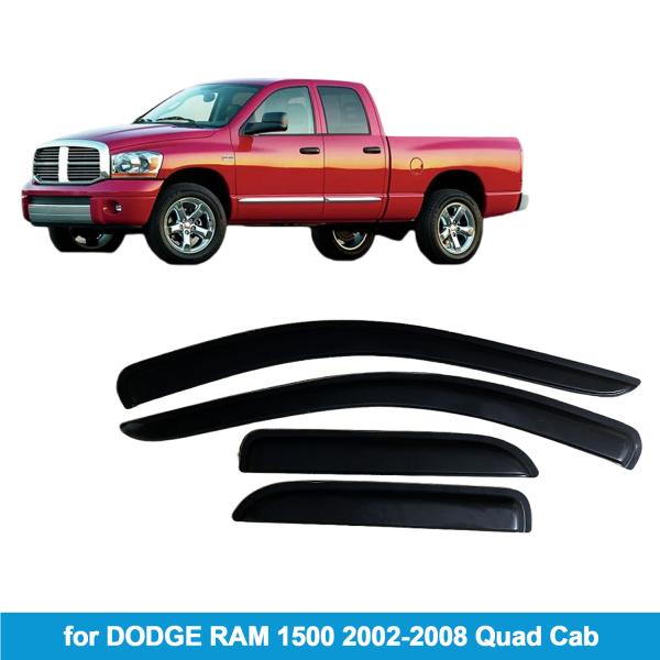 サイドバイザー ダッジ RAM1500 2002-2008 Quad ドアバイザー