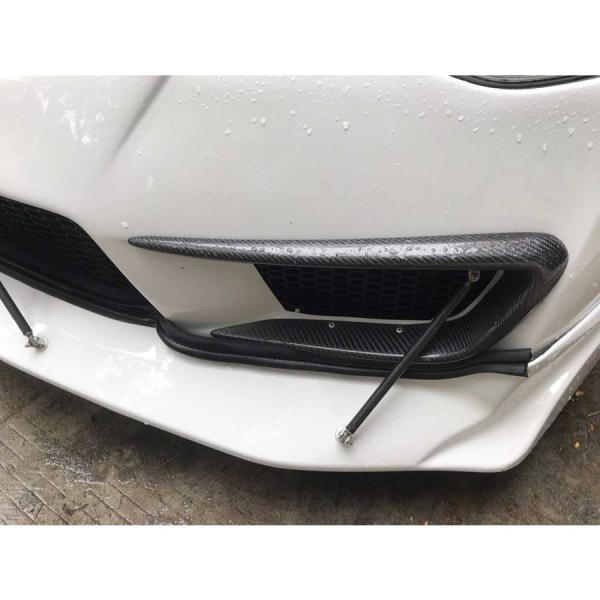 ホンダシビックFD22007-2010リアルカーボンエアインテークダクトフロントフォグランプフォグラ...