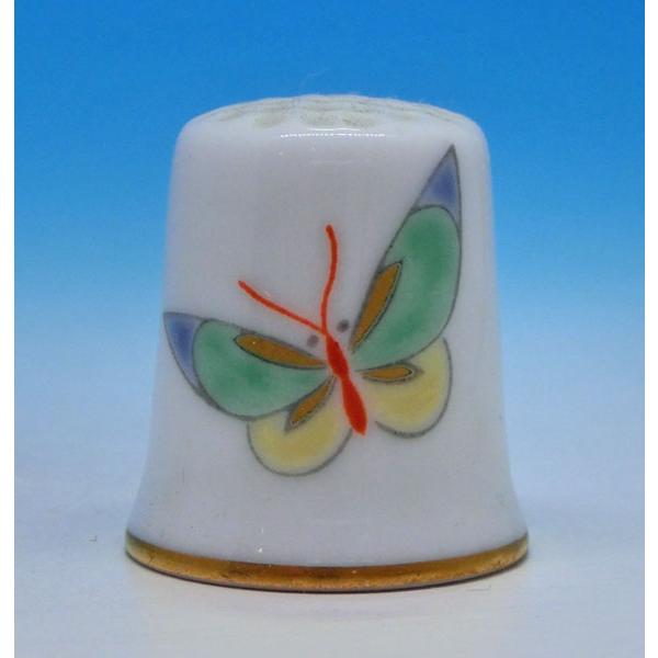 シンブル　（指貫）　深川製磁　蝶