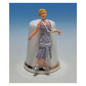 シンブル（指ぬき）Sterling　Classic  ファッションコレクション　紫色のドレスの女性