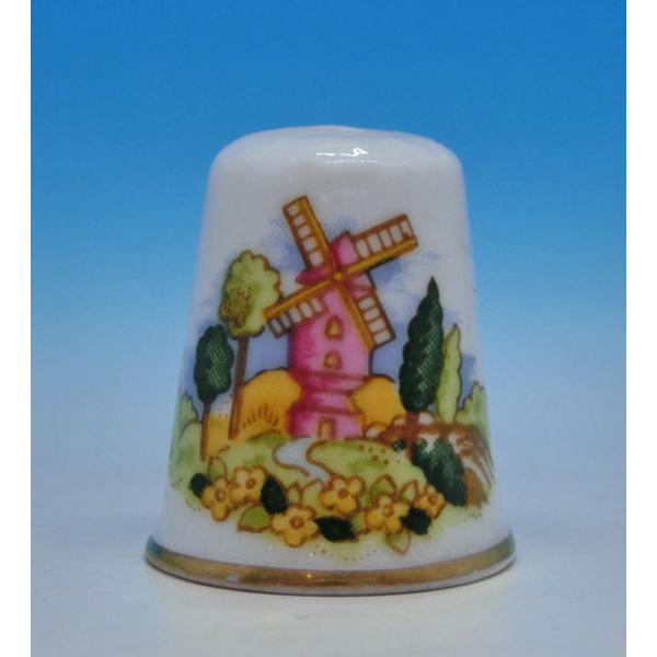 シンブル　（指貫）Spode スポード　Country village 風車