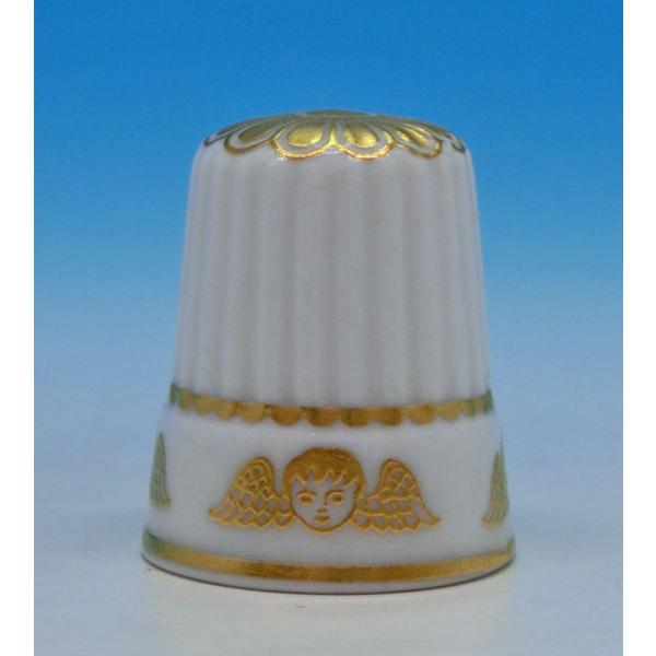 シンブル　（指貫）Spode 　スポード 　エンジェル ゴールド＆ホワイト