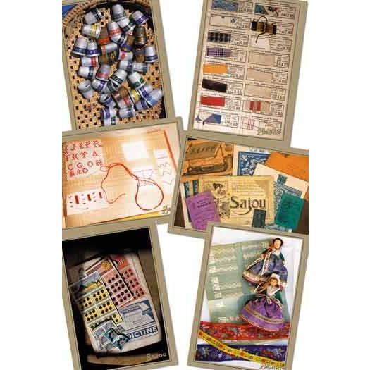 サジュー　SAJOU　ポストカード　葉書 6枚セット　シンブルデザイン　MERC3