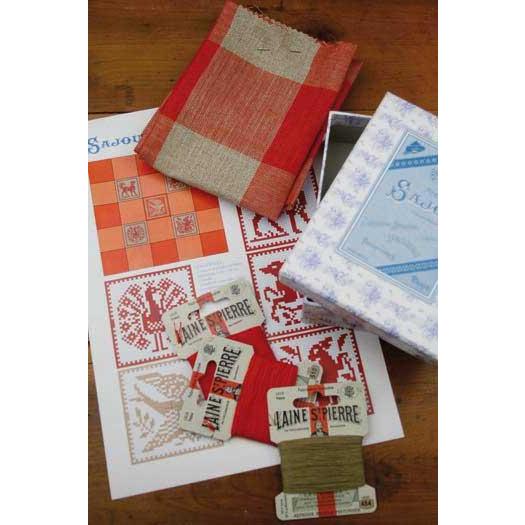 サジュー　SAJOU　クッションカバーキット　Cheverny model Red　箱付