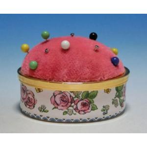 ハルシオンデイズ　エナメル　ピンクローズ　ピンクッション(ピン付）