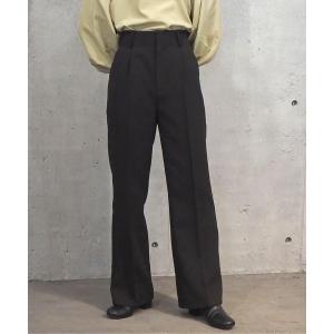 パンツ スラックス 【3サイズ展開】 センタープレスセミフレアスラックス 【web限定S，Lサイズセットアップ対応】の商品画像