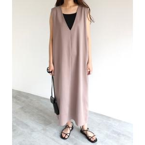 ワンピース きれいめポンチVネックワンピースの商品画像