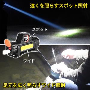 ヘッドライト 充電式 led 防水 usb 投...の詳細画像1
