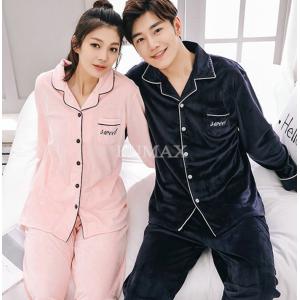 パジャマ あたたかい メンズのおすすめランキング フリースパジャマ レディース寝巻 メンズ ルームウエア 部屋着 長袖パンツ上下セット ペアルック あたたかい 17年秋冬 新作 Tubame