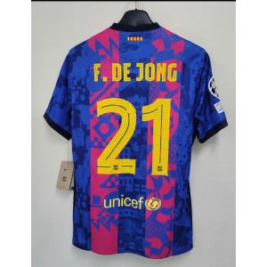 21-22バルセロナ FC Barcelona(3rd)#21 F・デ・ヨング De Jong 半袖｜blues