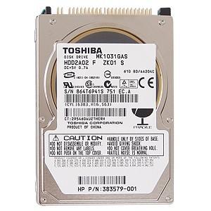 【中古良品】2.5インチ内蔵HDD　ノート用HDD　TOSHIBA IDE MK1031GAS 10...