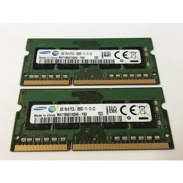 【中古】ノート用メモリ　SAMSUNG PC3L-12800S DDR3L 1600 1R×16 2...