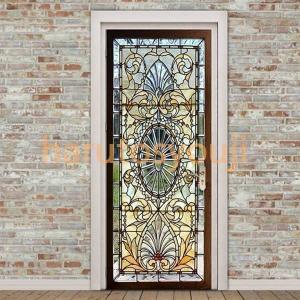 ウォールステッカーウォールシール壁紙ステッカー窓ガラスシールステンドグラス風pvc窓目隠し明るい鮮やかきらきらカラフルキレイ 15最新作