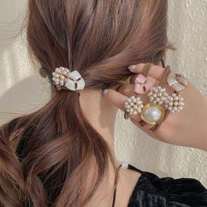 ヘアゴム 5点セット レトロ レディース ヘアゴムセット