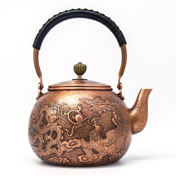 【超高級定価58万円】☆ハンドメイド 銅壺 紫銅茶壺 煮茶壷   茶壺 ティーポット  カンフーティ...