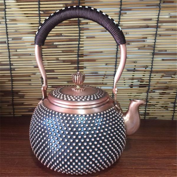 【超高級定価68万円】ハンドメイド　手作り　銅器　銅製品　ポット　湯沸かし　赤銅
