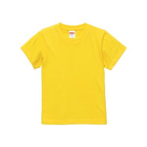 Tシャツ キッズ ボーイズ ガールズ 半袖 無地 uネック 厚手 綿 綿100 シャツ tシャツ スポーツ 子供服 クルーネック 男 女 90 100 110 120 130 140 150 160 黄色｜bluestyle