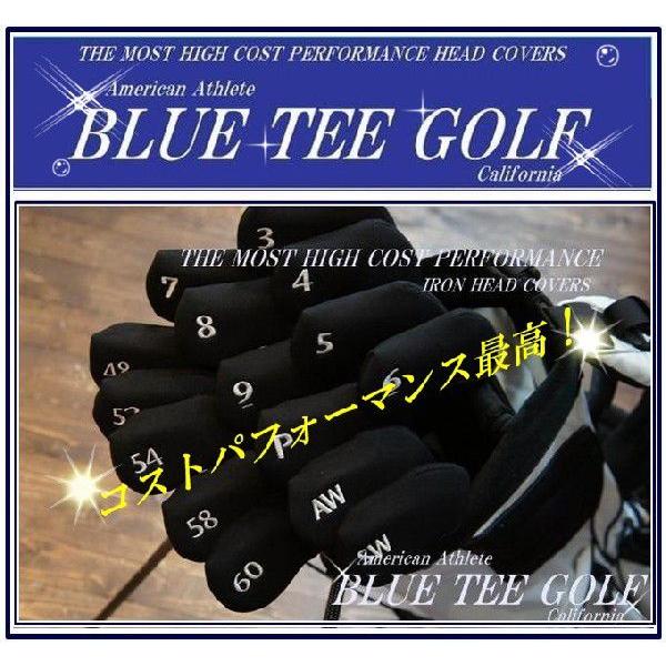 ネコポス便対応　☆ブルーティーゴルフ　【アイアン用 ヘッドカバー】 ストレッチ素材　オリジナル　アイ...
