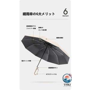 日傘 カラビナ 形状 晴雨兼用折 形状記憶 逆...の詳細画像3