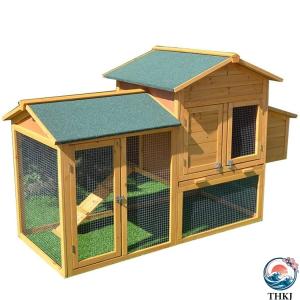 鳥かご 屋外木製鶏小屋 屋外 木製 鳥ケージ大型 ワイヤーメッシュ 卵パック 複数のドア付き 防雨 産卵 アウトドア家禽用飼育ケージウサギケージ
