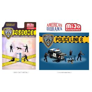 アメリカン ジオラマ 1/64 フィギア ポリス ライン 2 American Diorama Figure  Police Line II Mijo限定