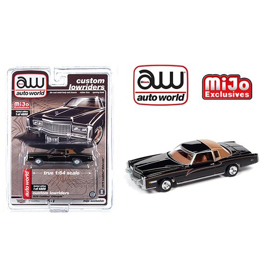 autoworld 1/64 キャデラック エルドラド 1975 ブラック ローライダー MiJo限...