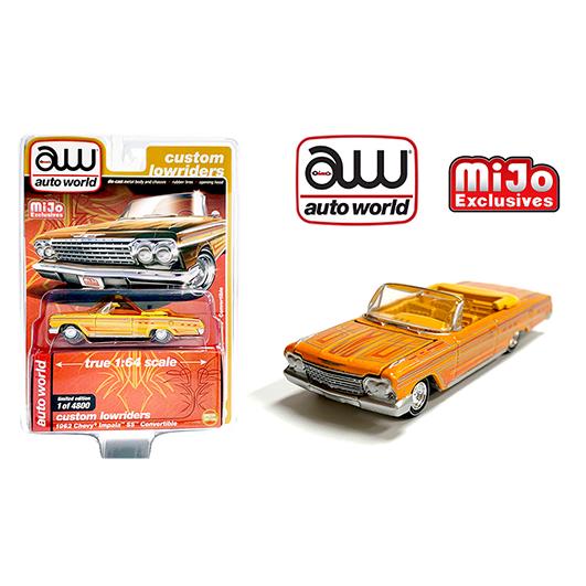 autoworld 1/64 シボレー インパラ SS コンバーチブル 1962 ゴールド ローライ...