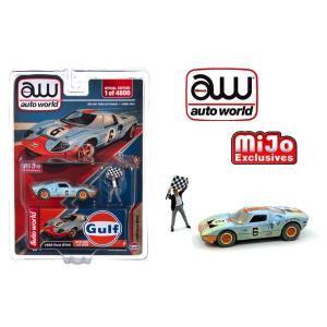 autoworld 1/64 フォード GT40 1965 フラッグマンフィギア付き Mijo限定 Ford GT40 Gulf ルマン オートワールド ミニカー｜blugrey