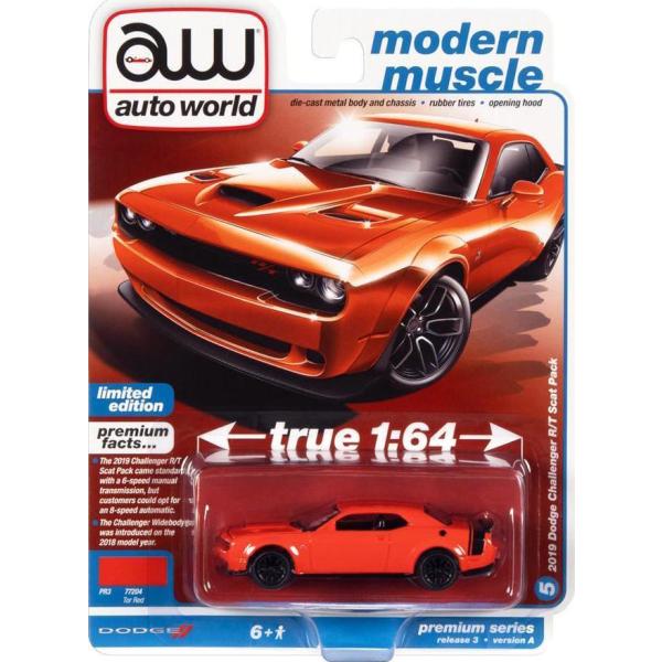 autoworld 1/64 ダッジ チャレンジャー R/T Scat Pack 2019 レッド ...