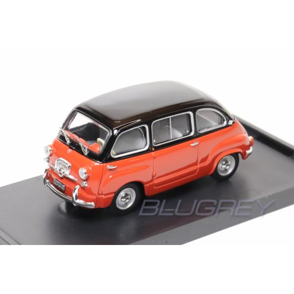 ブルム 1/43 フィアット 600 ムルティプラ 1960 コーラルレッド/ブラック BRUMM ...