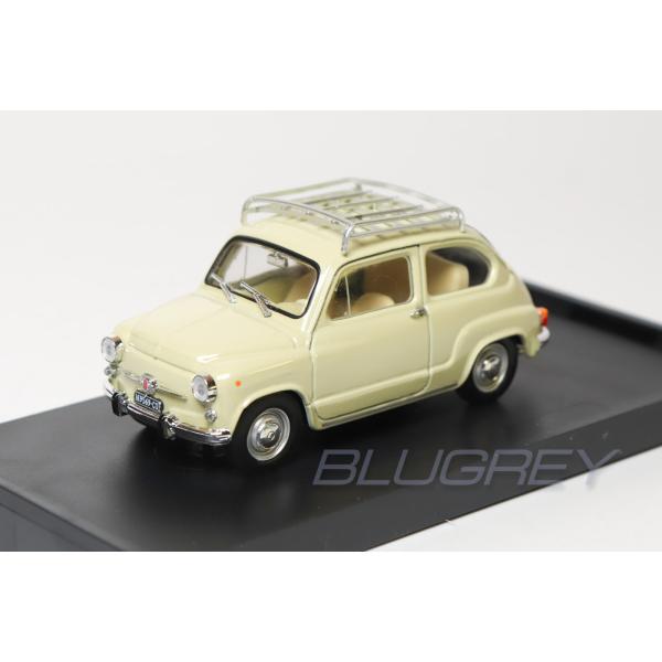ブルム 1/43 フィアット 600D 1965 ベージュ ルーフラック BRUMM FIAT 60...